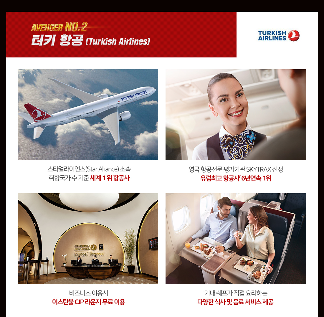 AVENGER NO.2 터키 항공 (Turkish Airlines) 아래 설명