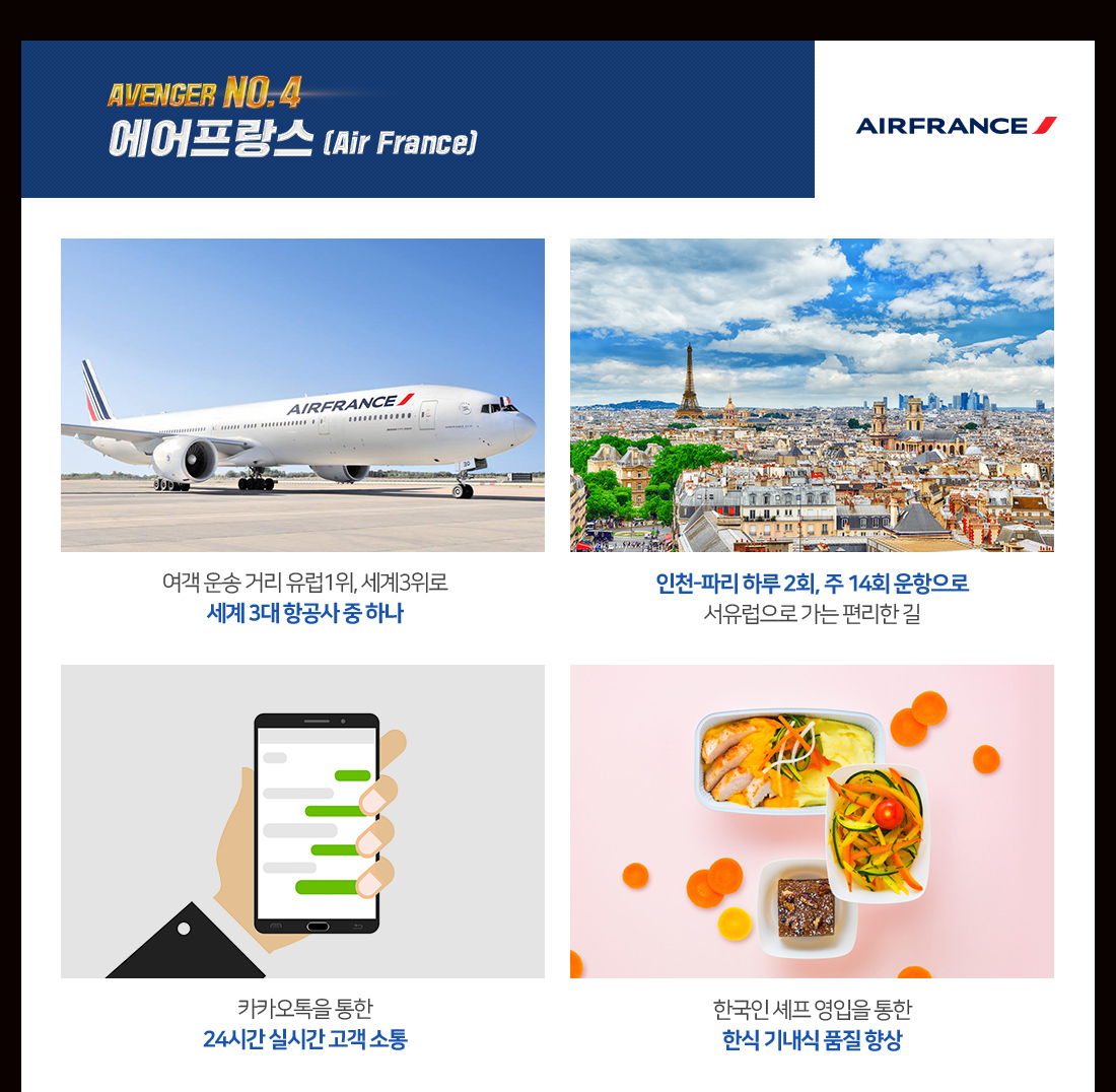 AVENGER NO.4 에어프랑스 (Air France) 아래 설명