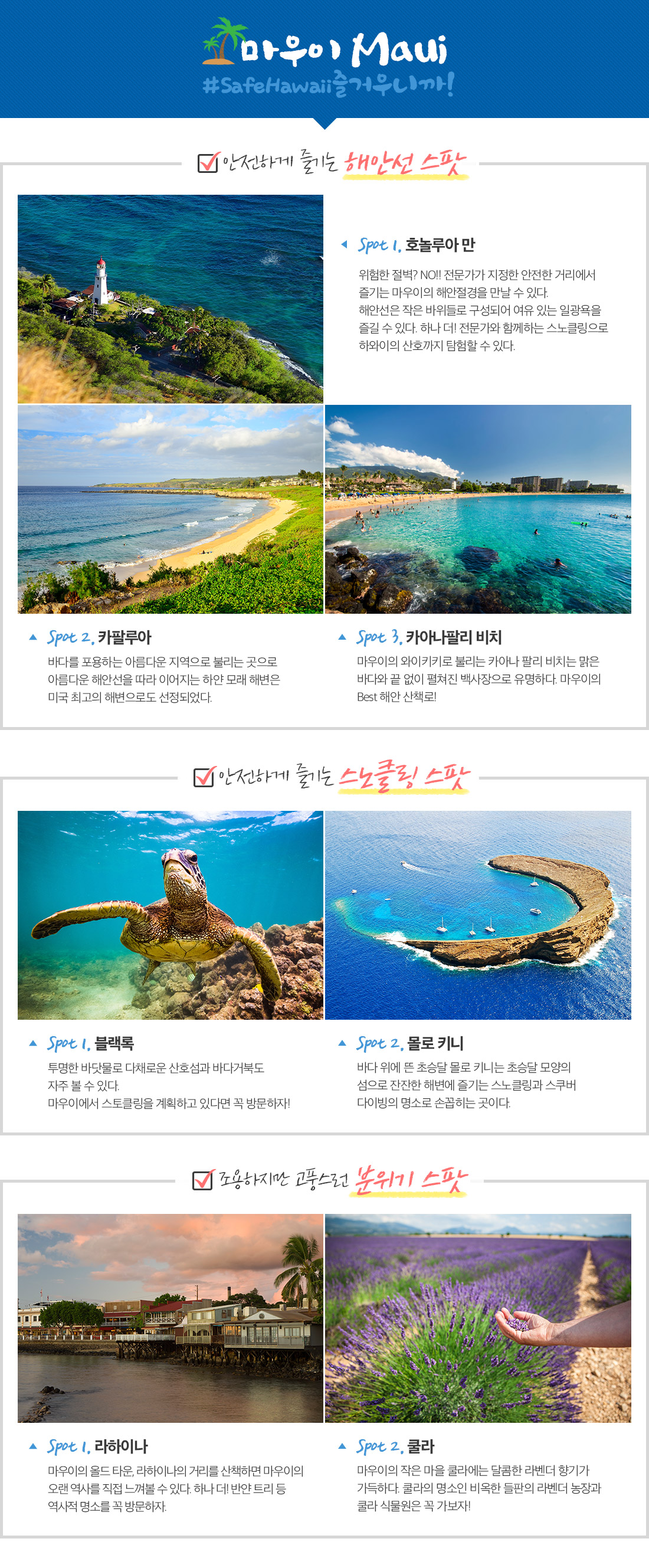 마우이 Maui #SafeHawaii즐거우니까! 아래설명