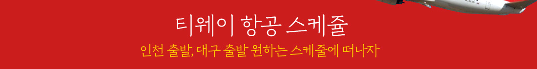 티웨이 항공 스케쥴 인천 출발, 대구 출발 원하는 스케줄에 떠나자