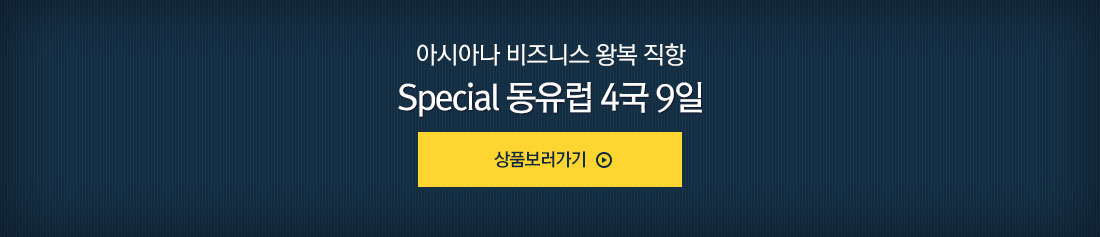 아시아나 비즈니스 왕복 직항. SPECIAL 동유럽 4국 9일