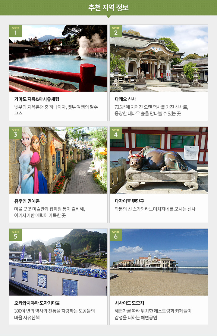 추천 지역 정보, 아래 설명