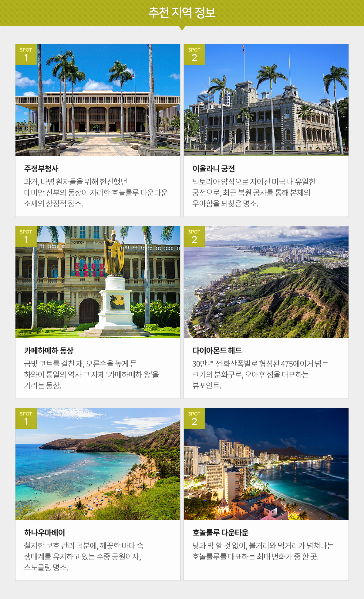 추천 지역 정보