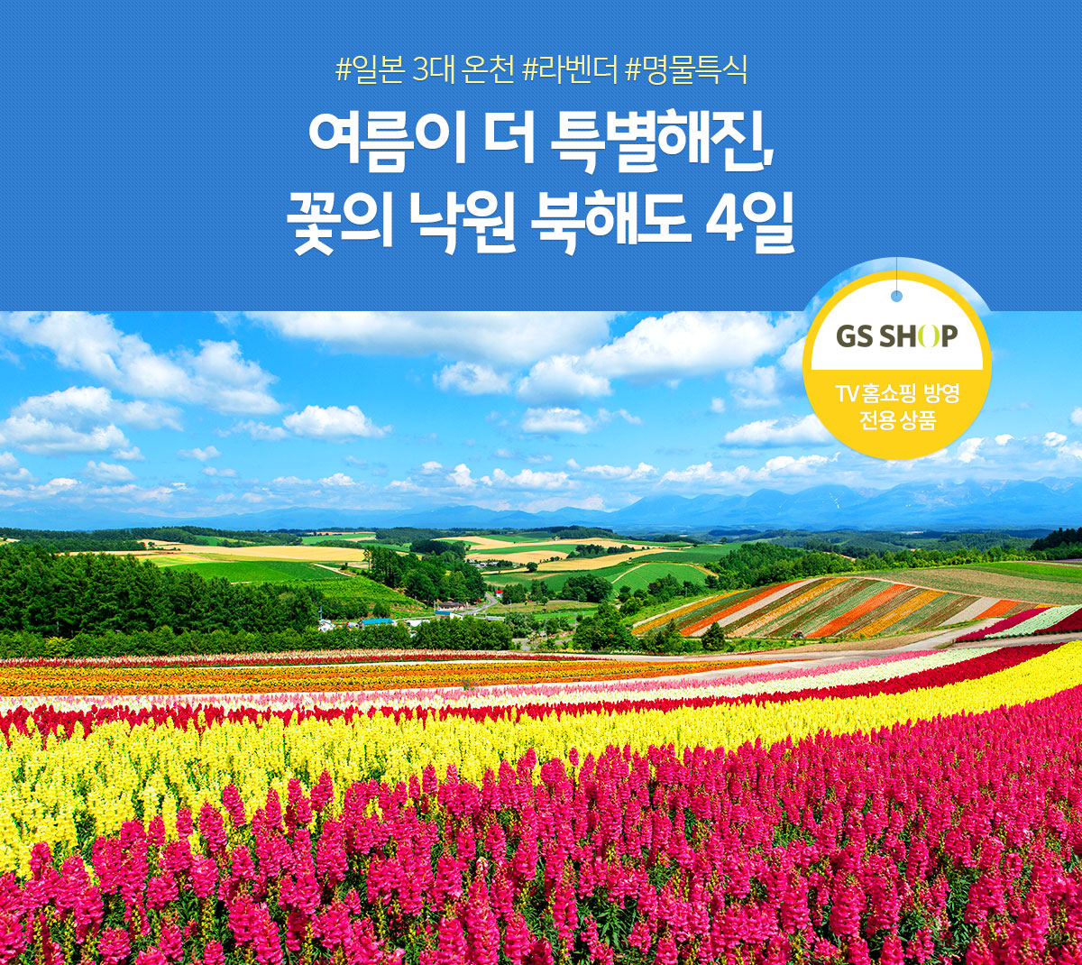 여름이 더 특별해진, 꽃의 낙원 북해도 4일(TV 홈쇼핑 방영 전용 상품), 아래설명