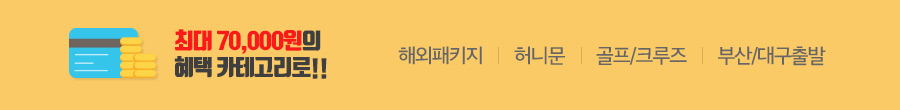 최대 70,000원의 혜택 카테고리로!!