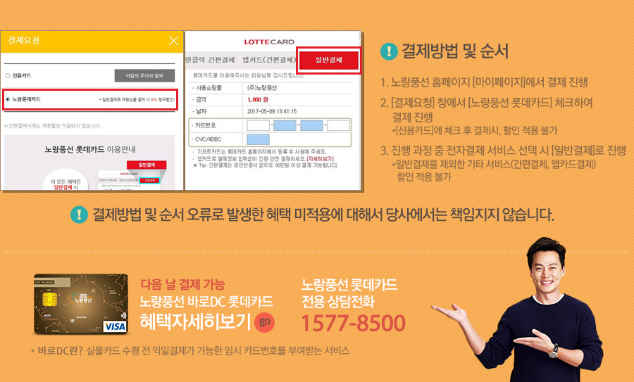 결제방법 순서
