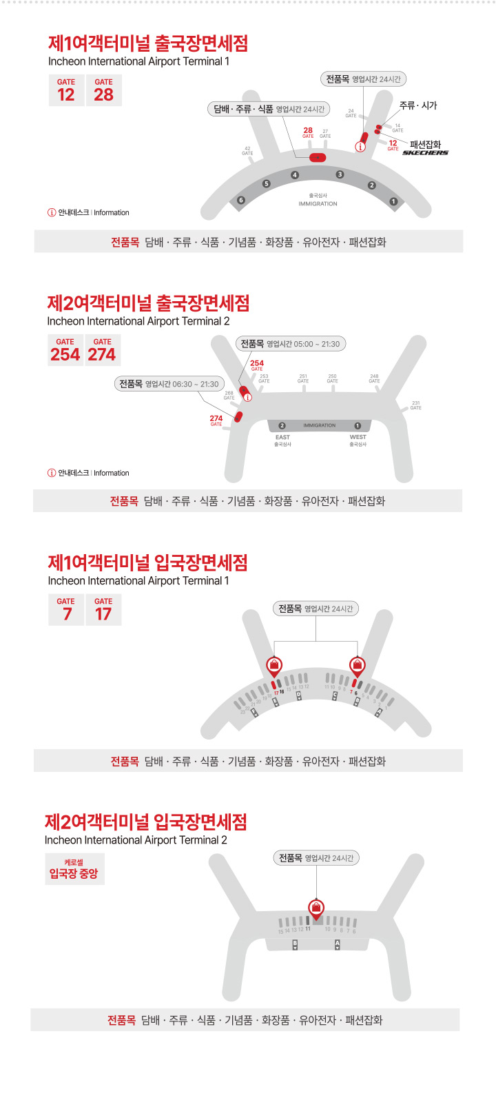 면세점 위치 아래설명