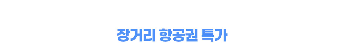 장거리 항공권 특가