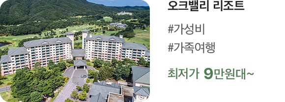 오크밸리 리조트 #가성비 #가족여행 최저가 9만원대~