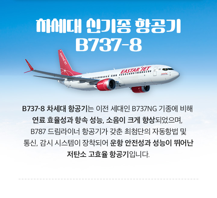 차세대 신기종 항공기 B737-8 아래 설명