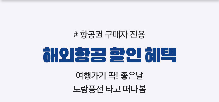 항공권 구매자 전용 호텔/투어 할인 혜택