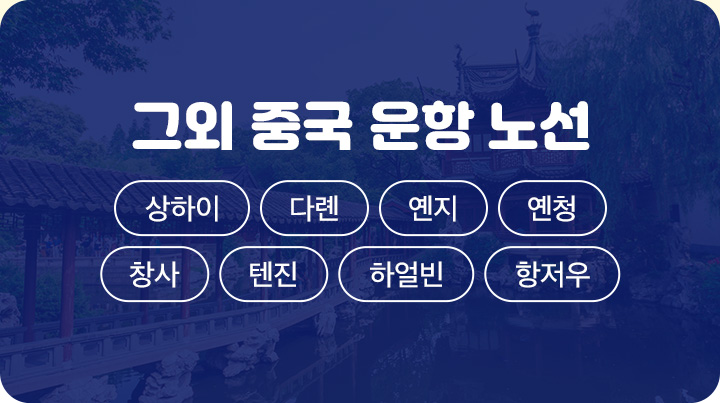 그외 중국 운항 노선