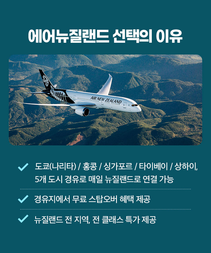 에어뉴질랜드, 선택의 이유 아래 설명