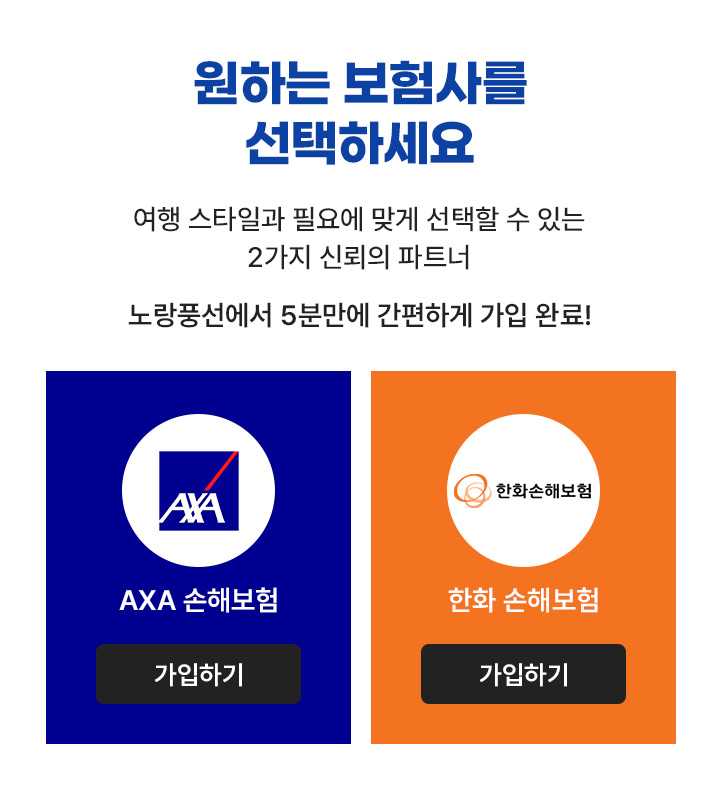 원하는 보험사를 선택하세요 아래설명