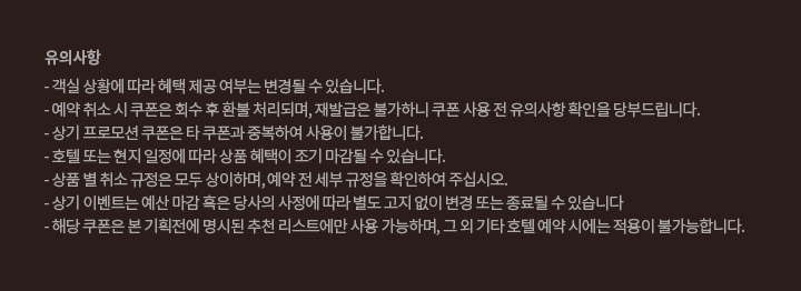 프로모션 유의사항 아래설명